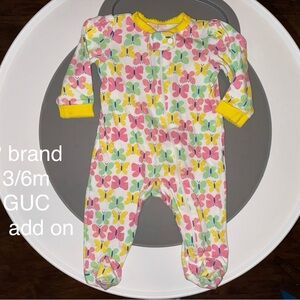 Colorful Butterfly Print Kids One Piece